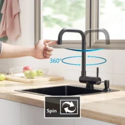 CECIPA Mitigeur Cuisine Rabattable Noir Robinet Cuisine Pliable Avec 2 Jets Aux Choix Mitigeur De Cuisine Sous Fenêtre Avec Bec Orientable 360° Robinetterie Evier Rabattable Devant Fenêtre (Noir) 7 CECIPA Mitigeur Cuisine Rabattable Noir Robinet Cuisine Pliable Avec 2 Jets Aux Choix Mitigeur De Cuisine Sous Fenêtre Avec Bec Orientable 360° Robinetterie Evier Rabattable Devant Fenêtre (Noir) -Promos Gout Cuisine Boutique 46307461 3