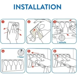 Porte Serviette Torchon Adhésif, 3 Crochets INOX, Supporte 10 Kg -Versailles -Promos Gout Cuisine Boutique 47625558 4