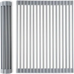 XICHAO Égouttoir à Vaisselle Pliable Silicone Recouvert D'acier Inoxydable 52x33cm