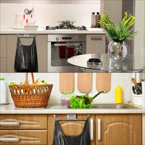 Support Sac à Déchets Pour Cuisine Porte-Sac De Poubelle Pour Porte De Placard Tiroir Armoire Cintre Inoxydable Réutilisable En Maison Chambre Suspension Chiffon Serviette, Fontainebleau 5 Support Sac à Déchets Pour Cuisine Porte-Sac De Poubelle Pour Porte De Placard Tiroir Armoire Cintre Inoxydable Réutilisable En Maison Chambre Suspension Chiffon Serviette, Fontainebleau – Image 5