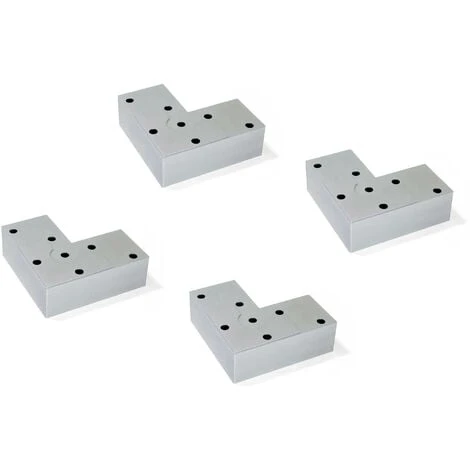 Emuca Pied Pour Meubles Alumix 8, 24, Peint En Aluminium, Plastique, 4 U 1 Emuca Pied Pour Meubles Alumix 8, 24, Peint En Aluminium, Plastique, 4 U