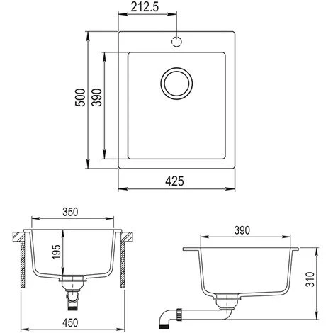 Évier De Cuisine „Venedig“ Blanc En Granit Bergstroem 3 Évier De Cuisine „Venedig“ Blanc En Granit Bergstroem – Image 3
