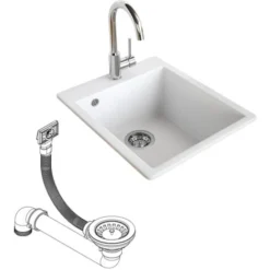 Évier De Cuisine „Venedig“ Blanc En Granit Bergstroem 8 Évier De Cuisine „Venedig“ Blanc En Granit Bergstroem -Promos Gout Cuisine Boutique 52050627 4