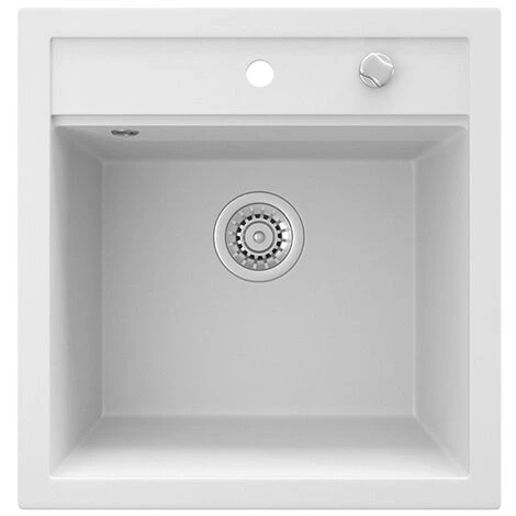 Évier De Cuisine „Tesa“ Blanc En Granit Bergstroem 1 Évier De Cuisine „Tesa“ Blanc En Granit Bergstroem