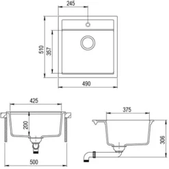 Évier De Cuisine „Tesa“ Blanc En Granit Bergstroem 7 Évier De Cuisine „Tesa“ Blanc En Granit Bergstroem -Promos Gout Cuisine Boutique 52051871 3