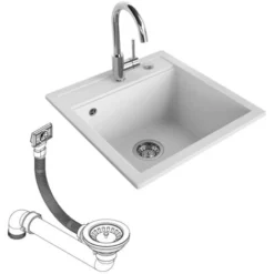 Évier De Cuisine „Tesa“ Blanc En Granit Bergstroem 8 Évier De Cuisine „Tesa“ Blanc En Granit Bergstroem -Promos Gout Cuisine Boutique 52051871 4