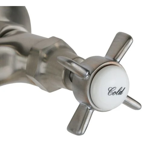 Robinet De Cuisine à Double Levier De Couleur Nickel Ancien Gattoni London 1705117NS Nickel Satiné 2 Robinet De Cuisine à Double Levier De Couleur Nickel Ancien Gattoni London 1705117NS Nickel Satiné – Image 2