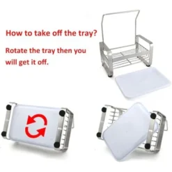 GrooFoo Porte Eponge Pour Evier De Cuisine,Rangement Eponge Evier Cuisine En Acier Inoxydable Adhésif&Comptoir,Organisateur Pour Brosse Vaisselle Lavette Serviette-Argent 9 GrooFoo Porte Eponge Pour Evier De Cuisine,Rangement Eponge Evier Cuisine En Acier Inoxydable Adhésif&Comptoir,Organisateur Pour Brosse Vaisselle Lavette Serviette-Argent -Promos Gout Cuisine Boutique 52530194 5