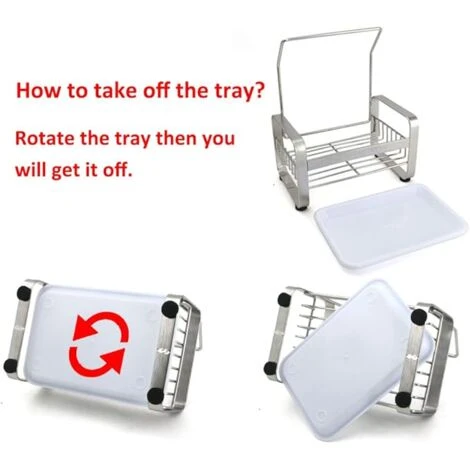 GrooFoo Porte Eponge Pour Evier De Cuisine,Rangement Eponge Evier Cuisine En Acier Inoxydable Adhésif&Comptoir,Organisateur Pour Brosse Vaisselle Lavette Serviette-Argent 5 GrooFoo Porte Eponge Pour Evier De Cuisine,Rangement Eponge Evier Cuisine En Acier Inoxydable Adhésif&Comptoir,Organisateur Pour Brosse Vaisselle Lavette Serviette-Argent – Image 5