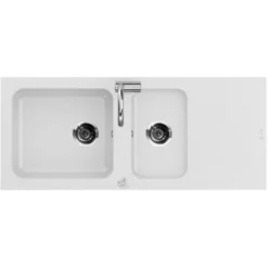 CAREA - Évier à Encastrer DUO 2 Bacs - Blanc -Promos Gout Cuisine Boutique 52638629 3