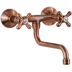 Robinet D'évier De Cuisine Mural En Cuivre Gattoni 7550/RER0 Cuivre