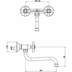 Robinet D'évier De Cuisine Mural En Cuivre Gattoni 7550/RER0 Cuivre -Promos Gout Cuisine Boutique 53234119 4