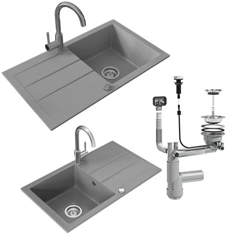 Évier „Vox“ 440x760mm Gris Bergstroem 4 Évier „Vox“ 440x760mm Gris Bergstroem – Image 4