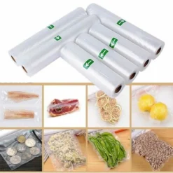 Lot De 6 Rouleaux 20x500cm + 28x500cm Sac Sous Vide Gaufré Alimentaire Appareil