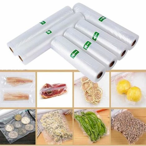 Lot De 6 Rouleaux 20x500cm + 28x500cm Sac Sous Vide Gaufré Alimentaire Appareil 1 Lot De 6 Rouleaux 20x500cm + 28x500cm Sac Sous Vide Gaufré Alimentaire Appareil