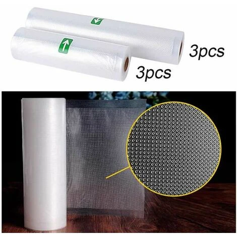 Lot De 6 Rouleaux 20x500cm + 28x500cm Sac Sous Vide Gaufré Alimentaire Appareil 2 Lot De 6 Rouleaux 20x500cm + 28x500cm Sac Sous Vide Gaufré Alimentaire Appareil – Image 2