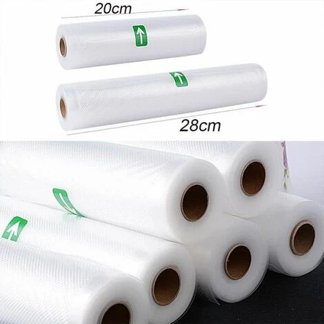Lot De 6 Rouleaux 20x500cm + 28x500cm Sac Sous Vide Gaufré Alimentaire Appareil 4 Lot De 6 Rouleaux 20x500cm + 28x500cm Sac Sous Vide Gaufré Alimentaire Appareil – Image 4