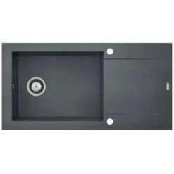 CAREA - Évier Granit BALSA 1 Giga-bac - Gris Béton