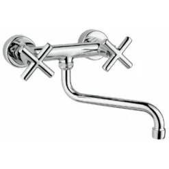 Mitigeur D'évier Mural En Laiton Chromé Série Sirio Keller Taps