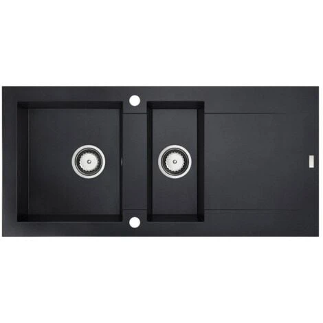 CAREA - Évier Granit BALSA 1,5 Bac - Noir 1 CAREA - Évier Granit BALSA 1,5 Bac - Noir