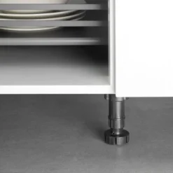 Emuca Kit Pied Pour Meubles Bone Avec Pince Aver Plinthes, 100, Plastique Noir, Acier Et Plastique, 10 Kit -Promos Gout Cuisine Boutique 54868258 3