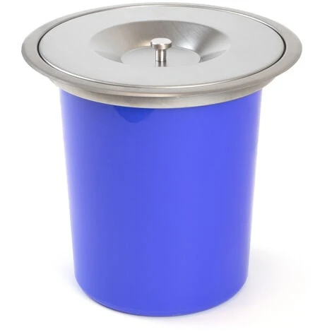 Emuca Poubelle Encastrable Recycle Pour Plan De Travail De Cuisine, 5 Litres, Acier Inoxydable, 1 Ut. 1 Emuca Poubelle Encastrable Recycle Pour Plan De Travail De Cuisine, 5 Litres, Acier Inoxydable, 1 Ut.
