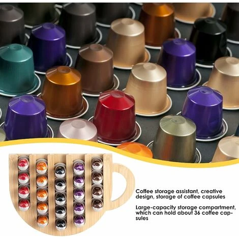 Porte Capsules,Triomphe Rangement De Capsules Autocollant, Distributeur 36x Capsule Café, Rangement Dosette Café, Support Mural Peu Encombrant, Rangement Capsule Rotatif Compatible Avec Capsules Nespr 3 Porte Capsules,Triomphe Rangement De Capsules Autocollant, Distributeur 36x Capsule Café, Rangement Dosette Café, Support Mural Peu Encombrant, Rangement Capsule Rotatif Compatible Avec Capsules Nespr – Image 3
