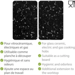 WENKO Protection Plaque De Cuisson Universal Terrazzo, Couvre Plaque De Cuisson En Verre, Lot De 2, Verre Trempé, 30x52 Cm, Multicolore 8 WENKO Protection Plaque De Cuisson Universal Terrazzo, Couvre Plaque De Cuisson En Verre, Lot De 2, Verre Trempé, 30x52 Cm, Multicolore -Promos Gout Cuisine Boutique 55427489 4