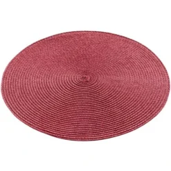 Set De Table Rond 35 Cm Polypropylene Zebulon Bordeaux