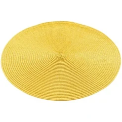 Set De Table Rond 35 Cm Polypropylene Zebulon Jaune