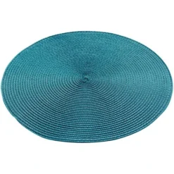 Set De Table Rond 35 Cm Polypropylene Zebulon Petrole