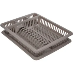 Egouttoir à Vaisselle Avec Plateau Taupe