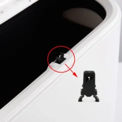 10pcs Poubelle En Plastique Verrouillage Auto-Verrouillage Remplacement Du Commutateur Prise Compatible Couvercle Touch Bin Loquet De Réparation Clip Matériel, Noir，Fonepro -Promos Gout Cuisine Boutique 56679632 4