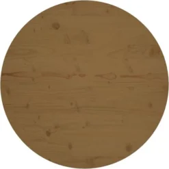 Dessus De Table Marron Ø80x2,5 Cm Bois De Pin Massif VidaXL