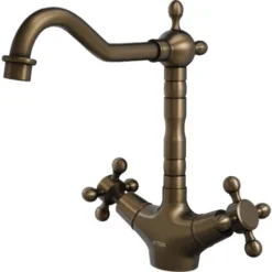 Robinet De Cuisine Antique - Finition Laiton Antique