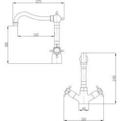 Robinet De Cuisine Antique - Finition Laiton Antique 6 Robinet De Cuisine Antique - Finition Laiton Antique -Promos Gout Cuisine Boutique 5744115 3