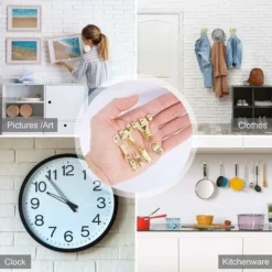 Crochet Pour Cadre Photo, 250 Pièces Kit De Suspension De Tableaux, Avec Vis, Clous, Anneau En D Et œil à Vis, Cintres En Dent De Scie, Câble D'acier, Crochets Pour Cadre Photo 9 Crochet Pour Cadre Photo, 250 Pièces Kit De Suspension De Tableaux, Avec Vis, Clous, Anneau En D Et œil à Vis, Cintres En Dent De Scie, Câble D'acier, Crochets Pour Cadre Photo -Promos Gout Cuisine Boutique 58159794 5