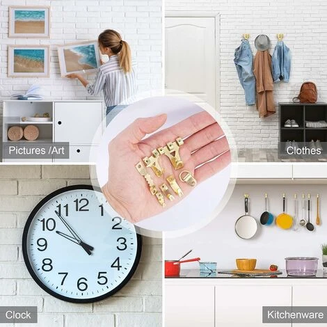 Crochet Pour Cadre Photo, 250 Pièces Kit De Suspension De Tableaux, Avec Vis, Clous, Anneau En D Et œil à Vis, Cintres En Dent De Scie, Câble D'acier, Crochets Pour Cadre Photo 5 Crochet Pour Cadre Photo, 250 Pièces Kit De Suspension De Tableaux, Avec Vis, Clous, Anneau En D Et œil à Vis, Cintres En Dent De Scie, Câble D'acier, Crochets Pour Cadre Photo – Image 5