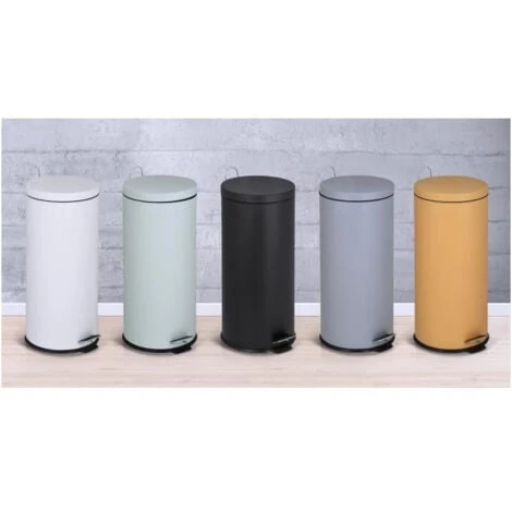 KITCHEN MOVE Poubelle De Cuisine A Pédale URBAN 30L - En Acier Noir 4 KITCHEN MOVE Poubelle De Cuisine A Pédale URBAN 30L - En Acier Noir – Image 4