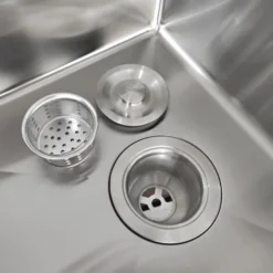 Évier De Cuisine 87x44x20cm Un Bac Noir En Inox Avec égouttoir Livré Avec Un Siphon En Inox Modèle A8BP -Promos Gout Cuisine Boutique 58410553 3