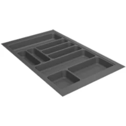 Range-couverts OrgaTray 440 Pour Tiroir Hettich - Largeur 800mm - Plastique - Anthracite