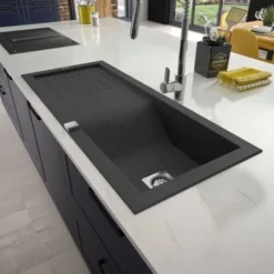 CAREA - Évier à Encastrer JONQUE 1 Bac - Noir
