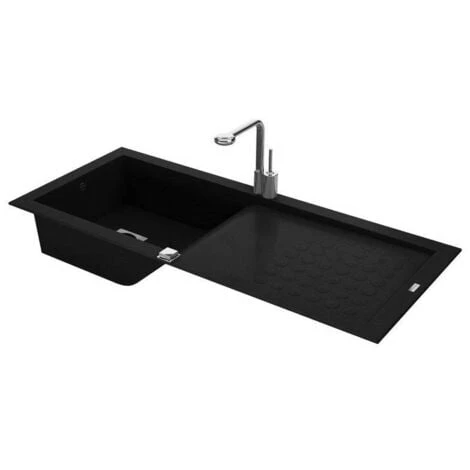 CAREA - Évier à Encastrer JONQUE 1 Bac - Noir 2 CAREA - Évier à Encastrer JONQUE 1 Bac - Noir – Image 2