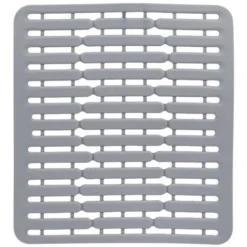 Lilaris– Tapis De Fond D'évier En Silicone Ou Protège évier,Égouttoir Carré En Silicone,gris, Une Pièce