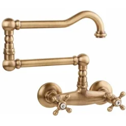 Mitigeur évier Mural Avec Bec Articulé Porta & Bini Old Fashion 62552BR Bronze
