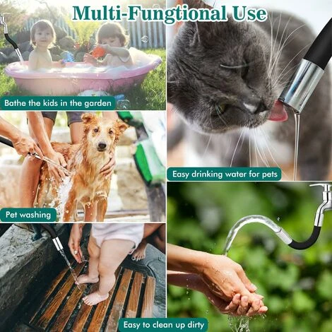 ZOLGINAH Rallonge De Robinet Flexible 360°-pour Salle De Bain Et Extérieur,cuisine,noir,avec Raccord à Baïonnette (spirale Intérieure 25mm X Spirale Extérieure 3/4") Longueur Totale 50cm 3 ZOLGINAH Rallonge De Robinet Flexible 360°-pour Salle De Bain Et Extérieur,cuisine,noir,avec Raccord à Baïonnette (spirale Intérieure 25mm X Spirale Extérieure 3/4") Longueur Totale 50cm – Image 3