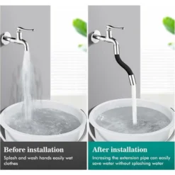 ZOLGINAH Rallonge De Robinet Flexible 360°-pour Salle De Bain Et Extérieur,cuisine,noir,avec Raccord à Baïonnette (spirale Intérieure 25mm X Spirale Extérieure 3/4") Longueur Totale 50cm 8 ZOLGINAH Rallonge De Robinet Flexible 360°-pour Salle De Bain Et Extérieur,cuisine,noir,avec Raccord à Baïonnette (spirale Intérieure 25mm X Spirale Extérieure 3/4") Longueur Totale 50cm -Promos Gout Cuisine Boutique 59343950 4