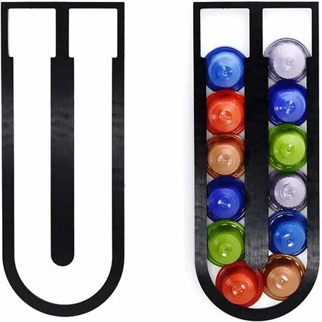 Porte-capsules Nespresso, Support De Dosettes De Café Pour 12 Capsules Nespresso Originales, Support Mural De Stockage De Capsules De Café 9.4X24cm Noir——VEBTles 3 Porte-capsules Nespresso, Support De Dosettes De Café Pour 12 Capsules Nespresso Originales, Support Mural De Stockage De Capsules De Café 9.4X24cm Noir——VEBTles – Image 3