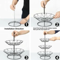 Corbeille à Fruits 3 étages Métal Support à Fruits Coleur De Noir 29x46 Cm FUIENKO 6 Corbeille à Fruits 3 étages Métal Support à Fruits Coleur De Noir 29x46 Cm FUIENKO -Promos Gout Cuisine Boutique 59801444 3