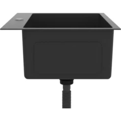 Évier De Cuisine Fait Main 59 X 44 Cm Acier Inoxydable Noir -Promos Gout Cuisine Boutique 60032333 4